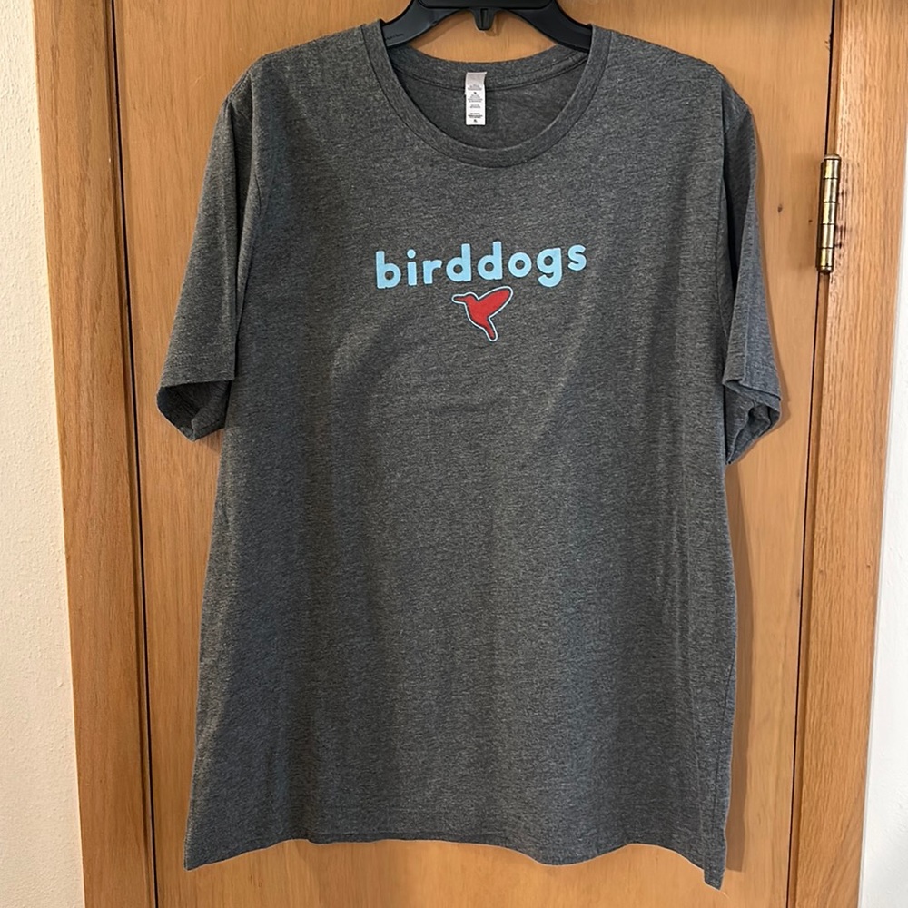 Birddogs Men’s Short Sleeve Logo Tee T-Shirt Gray Size XL